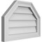 Ekena Millwork Octagonal Top Surface Mount PVC Gable Vent w/ 2"W x 1-1/2"P Brickmould Frame, 20"W x 14"H GVPOT20X1402SN - alternate 4